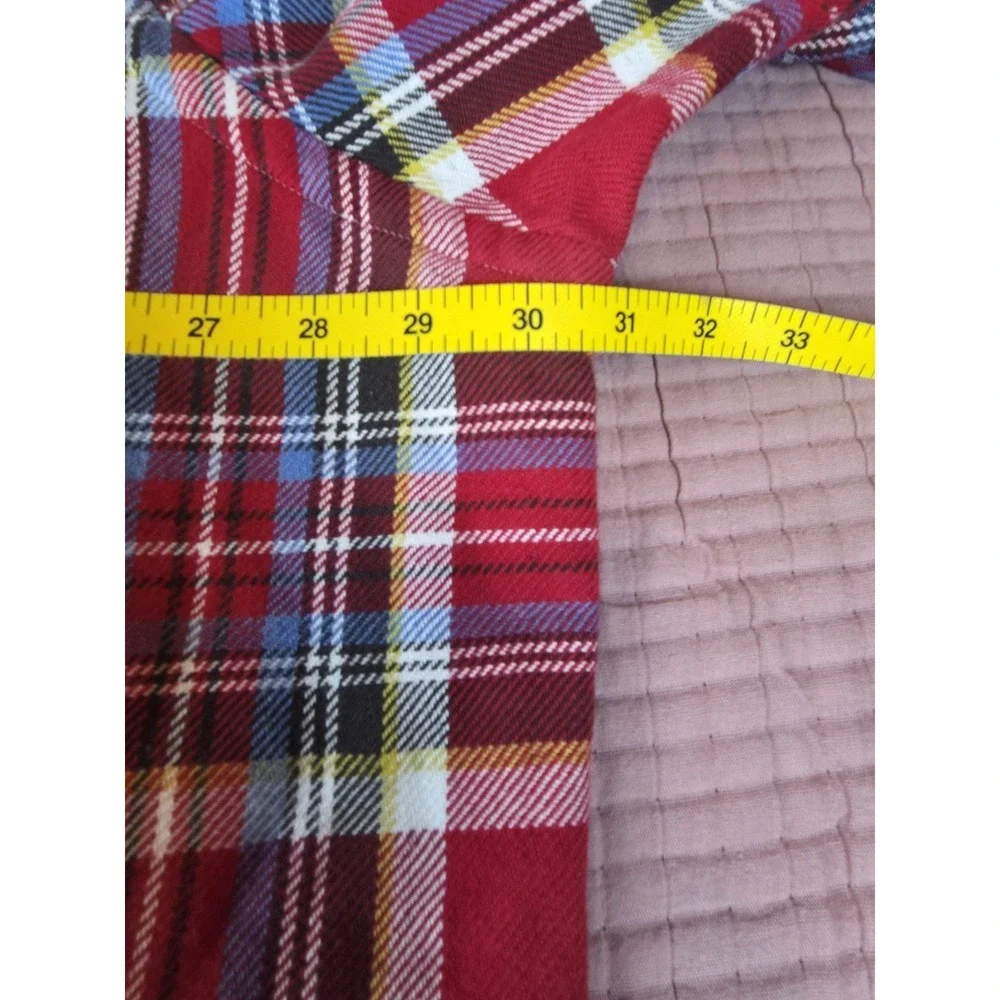 Polo Ralph Lauren Flannel Shirt Men 3XB Red Plaid Indigo RL Untucked Fit